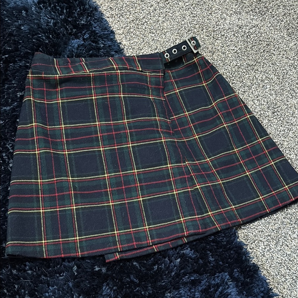 Plaid A-Line Mini Skirt